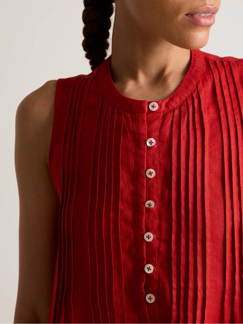 EUC Quince 100% European Linen Sleeveless Swing Dress in Chile - Picture 3 of 11